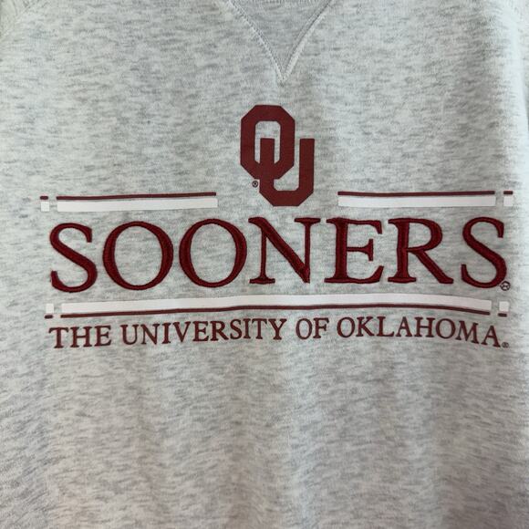 Vtg Champion S Small Sweatshirt OU Sooners Football Y2K 90s VTG Crew Neck Gray - Picture 3 of 11
